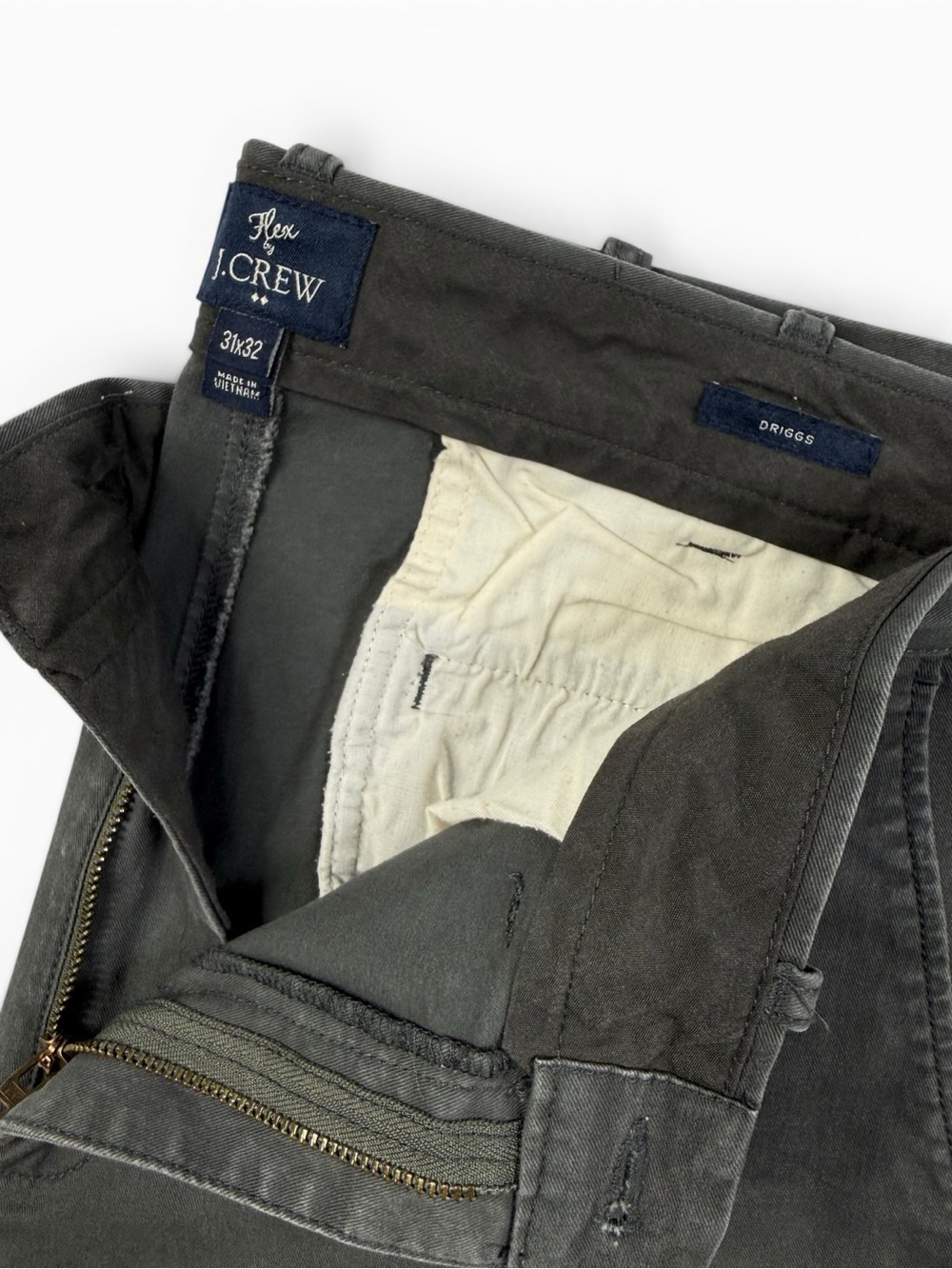 J.Crew Driggs Fit Chino Pants Olive Gray Tag 31x32 (31x30 fit) Men’s Flex